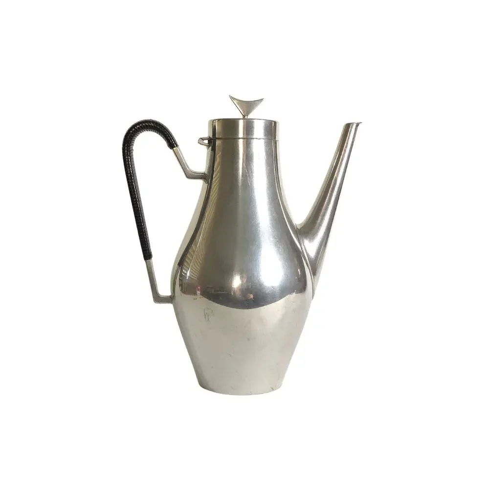Reed & Barton MCM Pewter Coffee Pot, Denmark Pattern, John Prip Designer